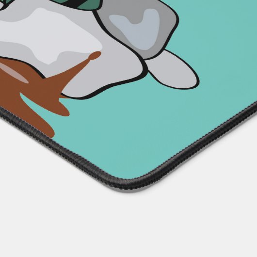 Hadrosaurus ontspannen in een jacuzzi. bureaumat (Hoek)