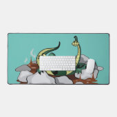 Hadrosaurus ontspannen in een jacuzzi. bureaumat (Keyboard & Muis)