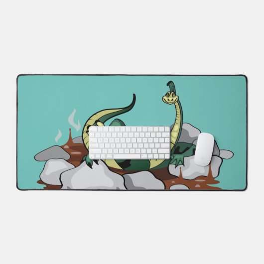 Hadrosaurus ontspannen in een jacuzzi. bureaumat (Keyboard & Muis)