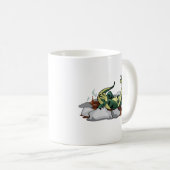 Hadrosaurus ontspannen in een jacuzzi. koffiemok (Voorkant rechts)