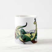 Hadrosaurus ontspannen in een jacuzzi. koffiemok (Center)