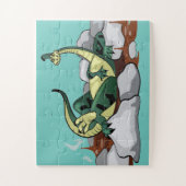 Hadrosaurus ontspannen in een jacuzzi. legpuzzel (Verticaal)