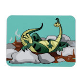 Hadrosaurus ontspannen in een jacuzzi. magneet (Horizontaal)