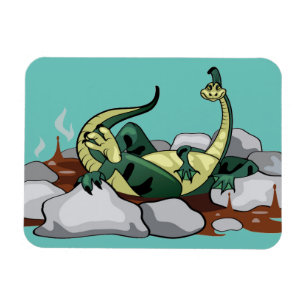 Hadrosaurus ontspannen in een jacuzzi. magneet