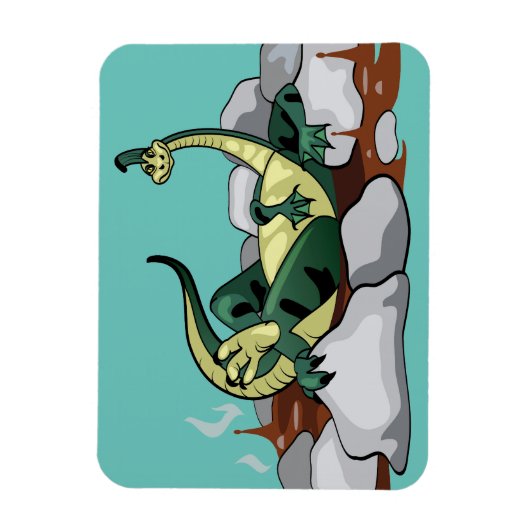 Hadrosaurus ontspannen in een jacuzzi. magneet (Verticaal)