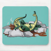 Hadrosaurus ontspannen in een jacuzzi. muismat (Voorkant)