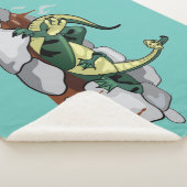 Hadrosaurus ontspannen in een jacuzzi. sherpa deken (3/4)