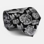 Haeckel Bats  Art Print Silky Black Necktie Stropdas (Opgerold)