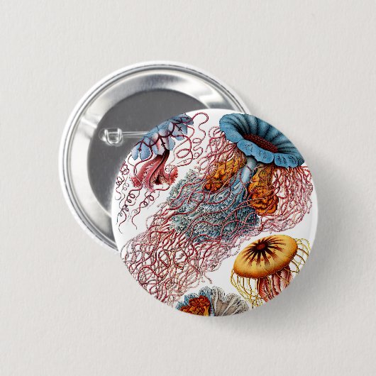 Haeckel Discomedusae Ronde Button 5,7 Cm (Voorkant /achterkant)
