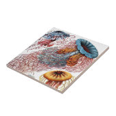 Haeckel Jellyfish Ceramics Tegeltje (Zijkant)