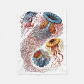 Haeckel Jellyfish Fleece Blanket (Voorkant)