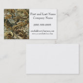 Haeckel Lizard Bearded Dragon Iguana Painting Visitekaartje (Voorkant / Achterkant)