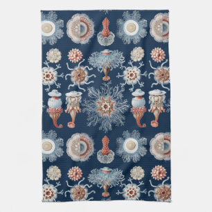 Haeckel Natuur Kunst Siphonophorae Antieke Print Theedoek