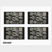 Haeckel Negative Rechthoekige Sticker (Vel)