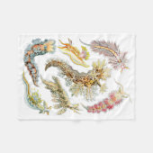 Haeckel Nudibranchia Fleece Blanket Deken (Voorkant (Horizontaal))