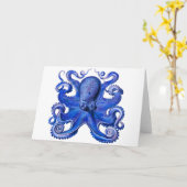 Haeckel Octopus Blue Kaart (Gele Bloem)
