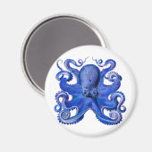 Haeckel Octopus Blue Magneet (Voorkant / Achterkant)