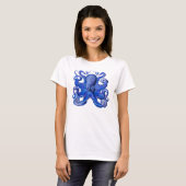 Haeckel Octopus Blue T-shirt (Voorkant volledig)
