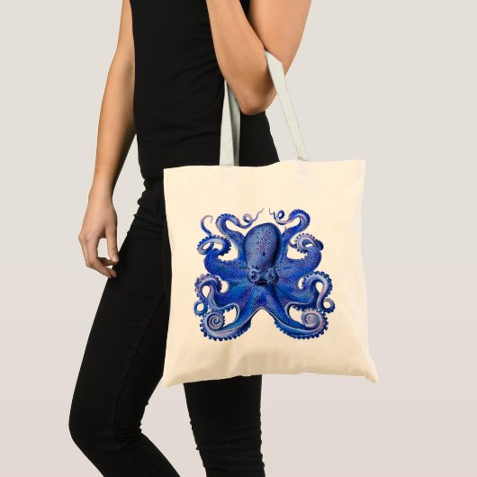 Haeckel Octopus Blue Tote Bag (Voorkant (product))