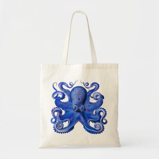 Haeckel Octopus Blue Tote Bag (Voorkant)