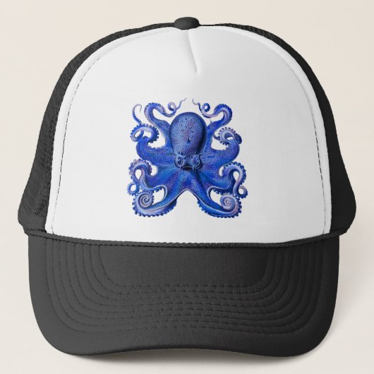 Haeckel Octopus Blue Trucker Pet (Voorkant)