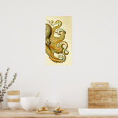 Haeckel Octopus Diptych I Poster (Keuken)