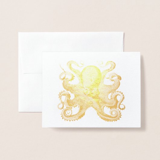  Haeckel Octopus Folie Kaarten (Voorkant met envelop)