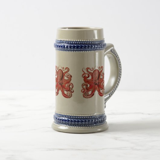 Haeckel Octopus Red Bierpul (Voorkant rechts)