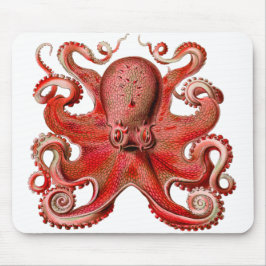 Haeckel Octopus Red Muismat
