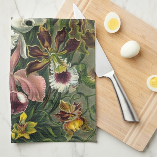 Haeckel Orchids Theedoek (Quarter Fold)