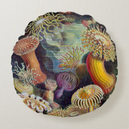 Haeckel ~ Zee Anemones Cushions Rond Kussen