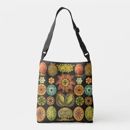 Haeckel Zee spuit mariene leven illustratie Crossbody Tas (Achterkant)