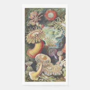 Haeckel Zeeanemonen Nautische Zeeleven Art Collage Servet