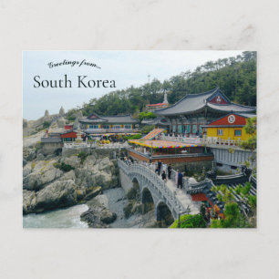 Haedong Yonggungsa-tempel Busan Zuid-Korea Briefkaart