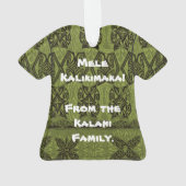 Haena Beach Hawaiian Primitive Tapa Aloha Shirt Ornament (achterkant)