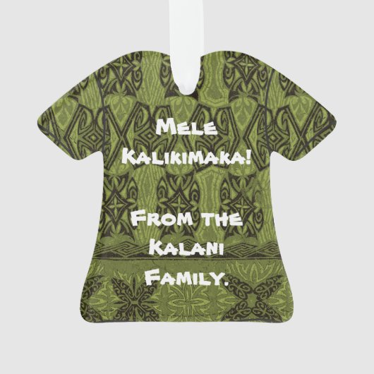 Haena Beach Hawaiian Primitive Tapa Aloha Shirt Ornament (achterkant)