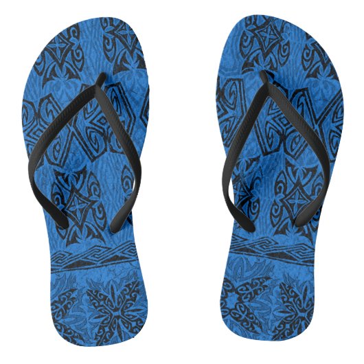Haena Beach Hawaiian Primitive Tapa Teenslippers (Voetbed)