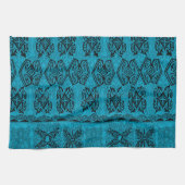 Haena Beach Hawaiian Primitive Tapa Theedoek (Horizontaal)