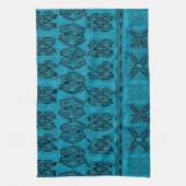 Haena Beach Hawaiian Primitive Tapa Theedoek (Verticaal)