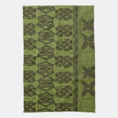 Haena Beach Hawaiian Primitive Tapa Theedoek (Verticaal)