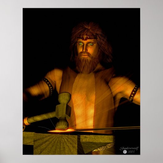 Haephestus - God van de Forge Poster (Voorkant)