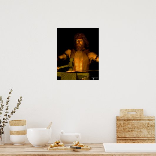 Haephestus - God van de Forge Poster (Keuken)