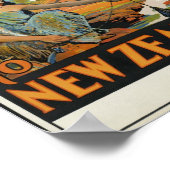 Haere Mai Welkom in Nieuw-Zeeland, retro reiskunst Poster (Hoek)