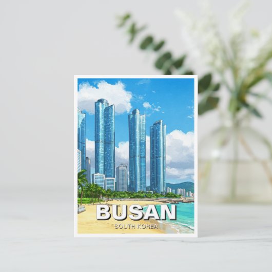 Haeundae Busan Zuid-Korea Reizen Briefkaart (Staand voorkant)