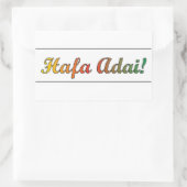 Hafa Adai-sticker Rechthoekige Sticker (Tas)
