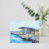 Hafen von Warnemünde Rostock. Kreuzfahrt Terminal. Briefkaart (Staand voorkant)