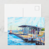 Hafen von Warnemünde Rostock. Kreuzfahrt Terminal. Briefkaart (Voorkant / Achterkant)