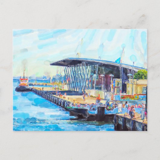 Hafen von Warnemünde Rostock. Kreuzfahrt Terminal. Briefkaart (Voorkant)