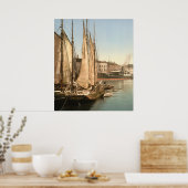 Hafenstraße Kopenhagen, Denemarken Poster (Keuken)