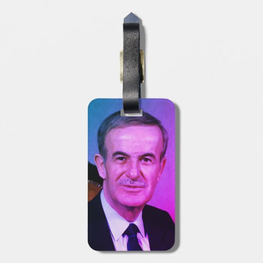 Hafez al-Assad, President van de Arabische Republi Bagagelabel (Achterkant verticaal)
